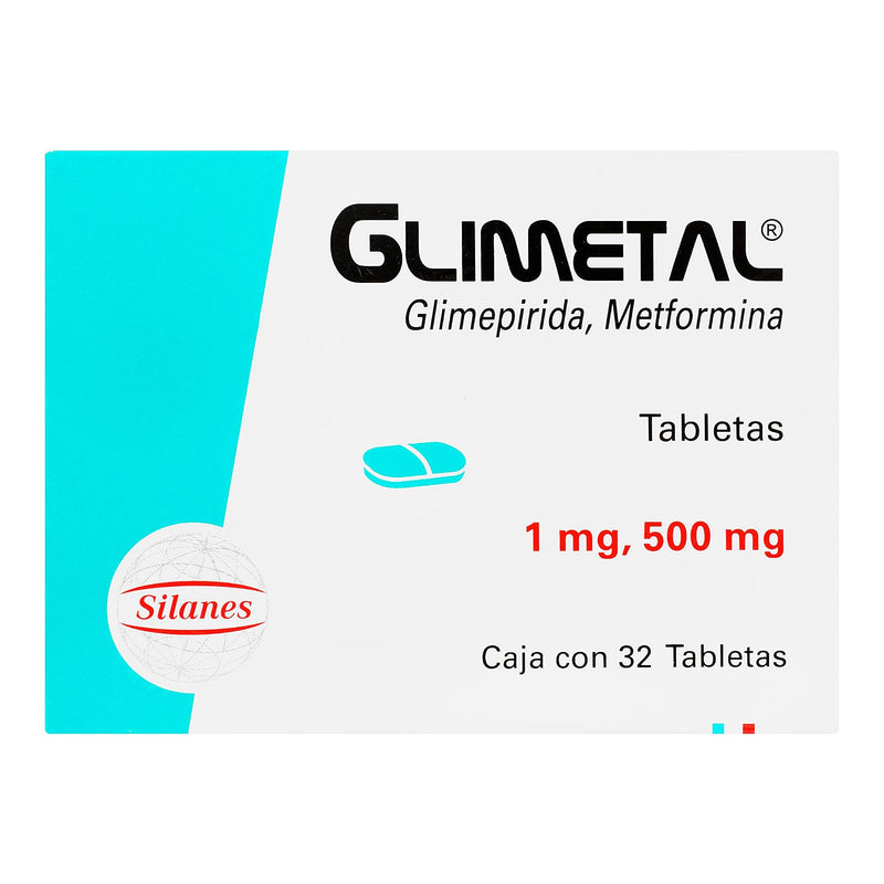Glimetal 1Mg/500Mg Con 32 Tabletas (Glimepirida/Metformina) - WeCare Pharma