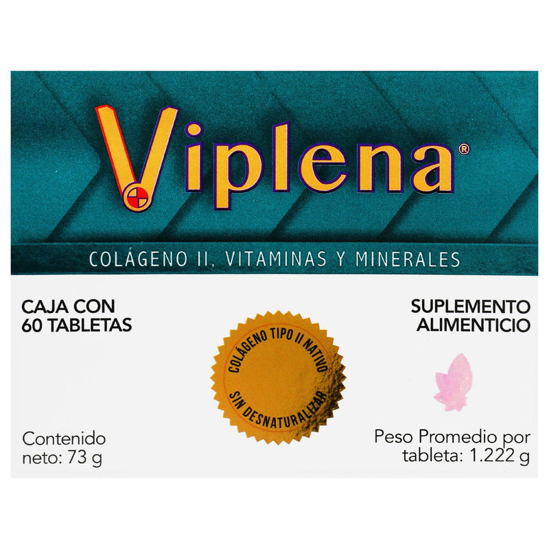 Viplena 73G Con 60 Tabletas (Colageno Ii/Vitaminas/Minerales) - WeCare Pharma
