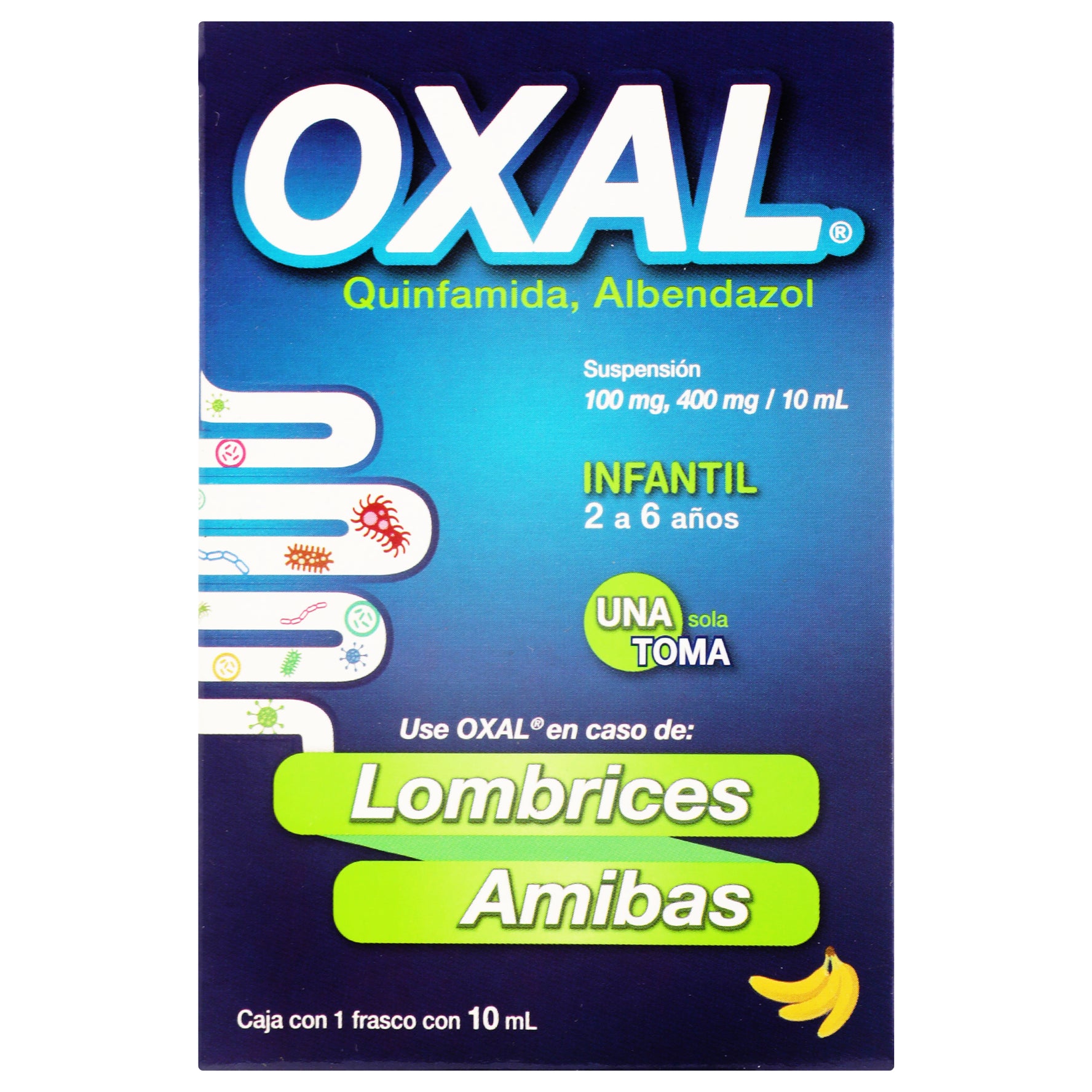 Oxal Inf Suspensión 400Mg/100Ml 10Ml (Quinfamida/Albendazol) 1 - 7501086300136