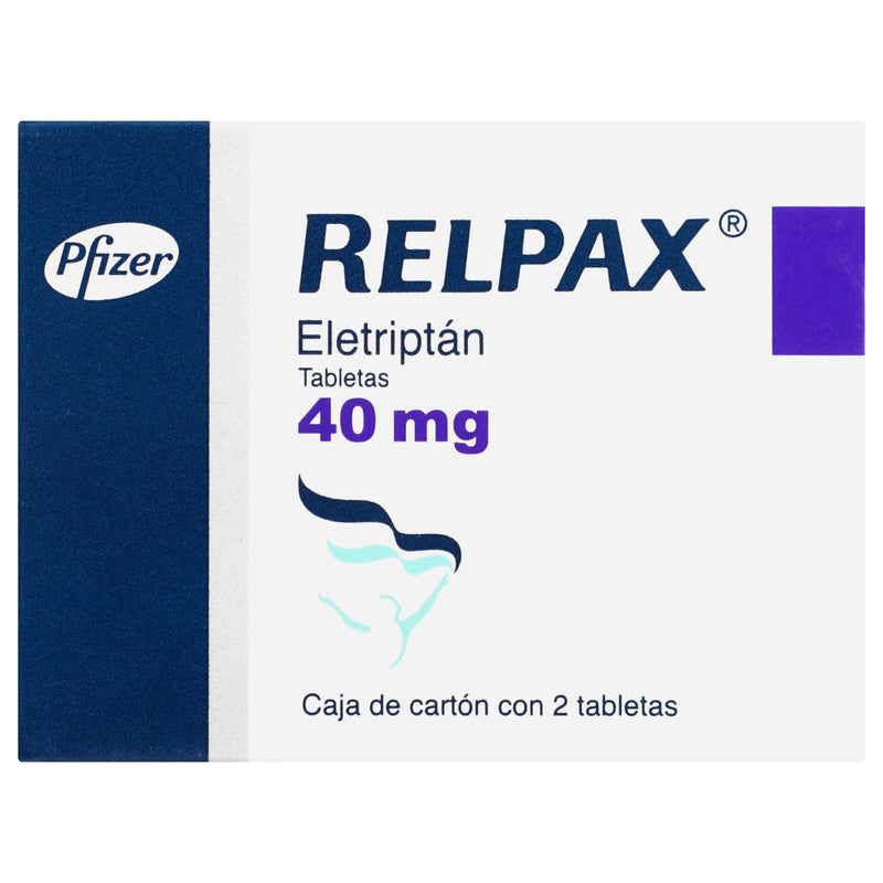 Relpax 40 Mg Con 2 Tabletas (Eletriptan) - WeCare Pharma