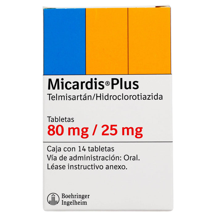 Micardis Plus 80Mg/25Mg Con 14 Tabletas (Telmisartan/Hidroclorotiazida) - WeCare Pharma
