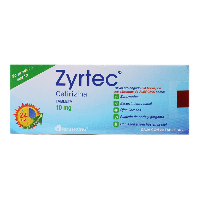 Zyrtec 10Mg Con 20 Tabletas (Cetirizina) - WeCare Pharma