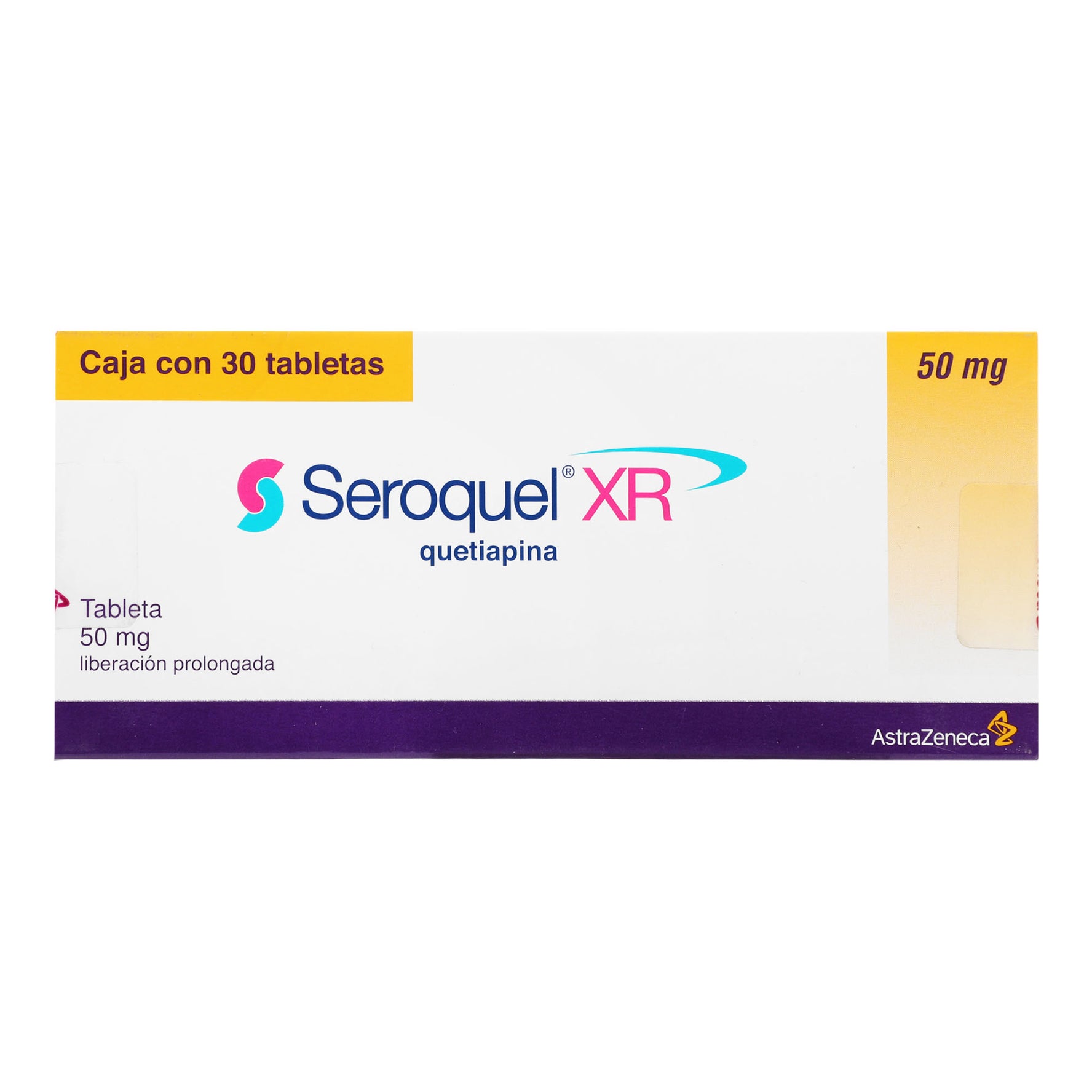 Seroquel Xr 50Mg Con 30 Tabletas (Quetiapina) 1 - 7501098605212