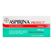 Aspirina Protect 100Mg Con 84 Tabletas (Acido Acetilsalicilico) - WeCare Pharma