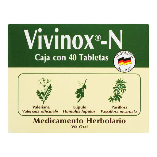 Vivinox-N Grageas Con 40 (Valeriana/Lupulo/Pasiflora) - WeCare Pharma