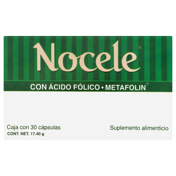 Nocele 17.4G Con 30 Capsulas (Ac Folico/Metafolin) - WeCare Pharma