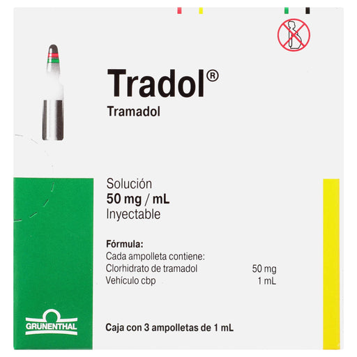 Tradol 50Mg/Ml Con 3 Ampulas (Tramadol) - WeCare Pharma