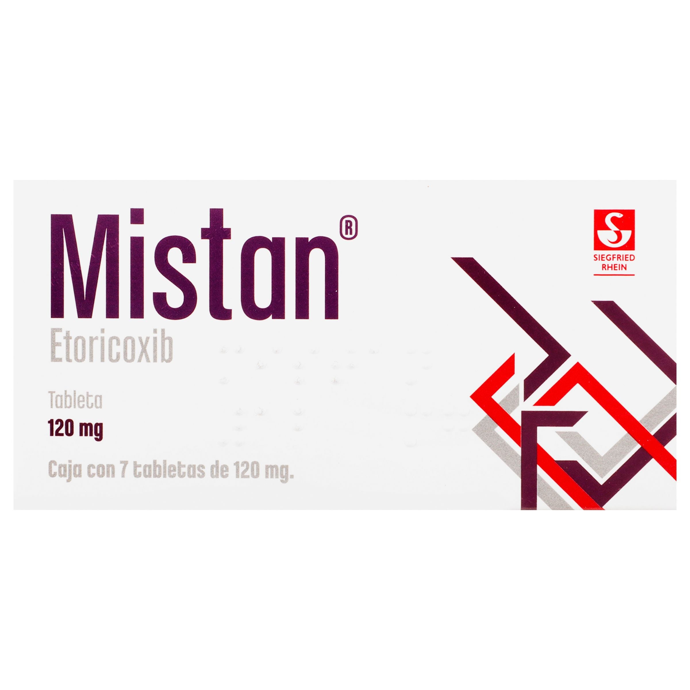 Mistan 120Mg Con 7 Tabletas (Etoricoxib) 1 - 7501300420732