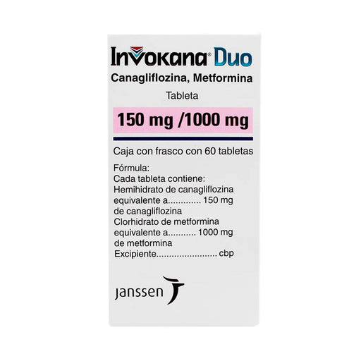 Invokana Duo 150Mg/1000Mg Con 60 Tabletas (Canagliflozina/Metformina) - WeCare Pharma