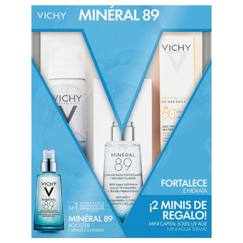Kit Mineral 89 50 Ml (Mineral 89/Mini Capital Soleil/Mini Agua Termal) - WeCare Pharma