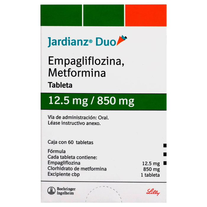 Jardianz Duo 12.5Mg/850Mg Con 60 Tabletas (Empagliflozina/Metformina) - WeCare Pharma