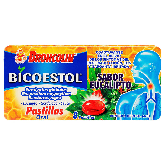 Broncodin Tablets Broncolin Bicoestol Pastillas Eucalipto Con 8 — WeCare Pharma
