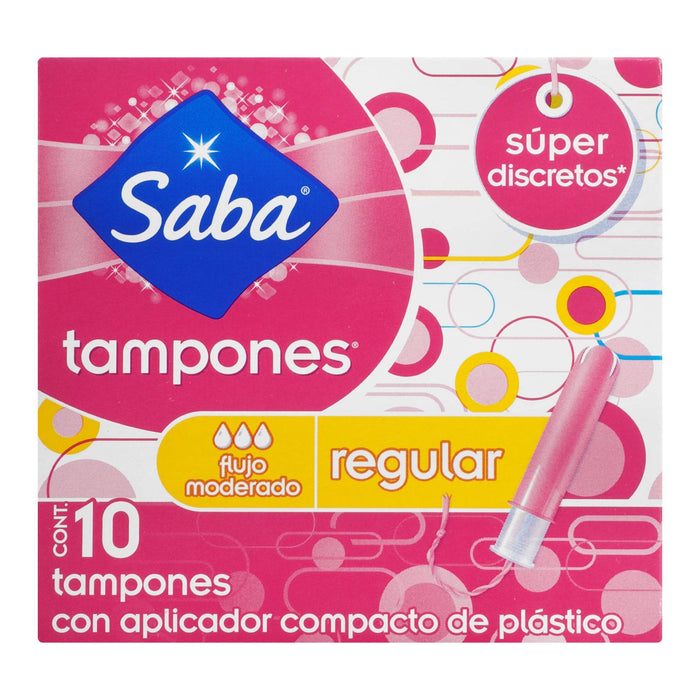 Tampones Saba Regular V-Compacto Con 10 - WeCare Pharma