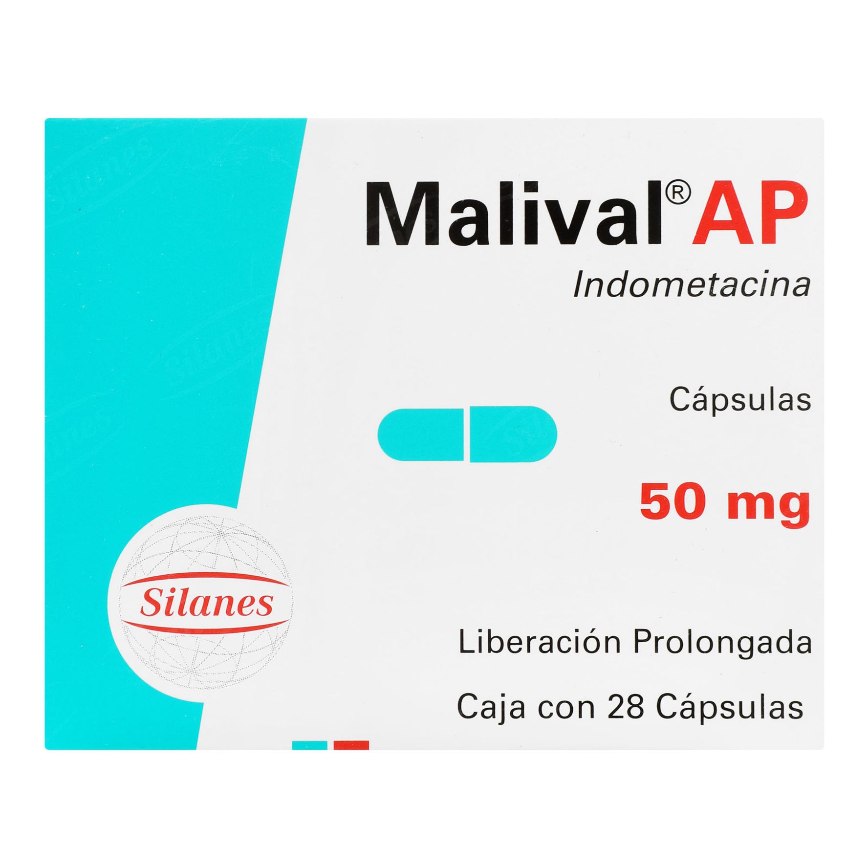 Malival Ap 50Mg Con 28 Capsulas (Indometacina) 1 - 7501101612282