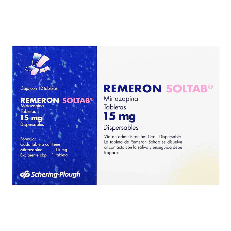 Remeron Soltab 15Mg Con 12 Tabletas (Mirtazapina) - WeCare Pharma
