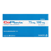 Coplavix 75Mg/100Mg Con 28 Tabletas (Clopidogrel/Acido Acetilsalicilico) - WeCare Pharma