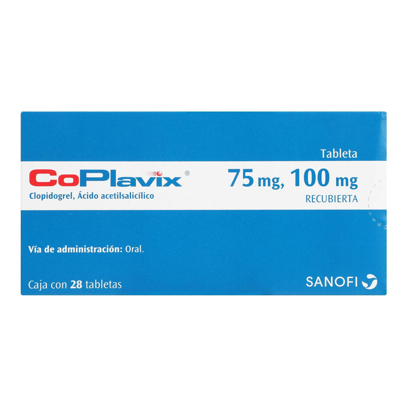 Coplavix 75Mg/100Mg Con 28 Tabletas (Clopidogrel/Acido Acetilsalicilico) - WeCare Pharma
