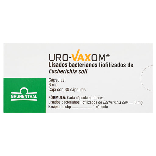 Uro-Vaxom 6Mg Con 30 Capsulas (Lisados Bacterianos E Coli) 1 - 7502209290211