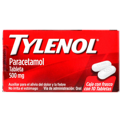 Tylenol 500Mg Con 10 Tabletas (Paracetamol) - WeCare Pharma
