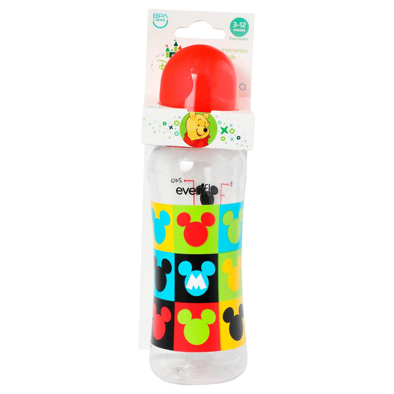 Biberon Disney Europa Flujo Medio 8Oz Evenflo - WeCare Pharma