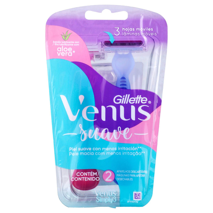 Rastrillo Gillette Venus Suave Con 2 - WeCare Pharma