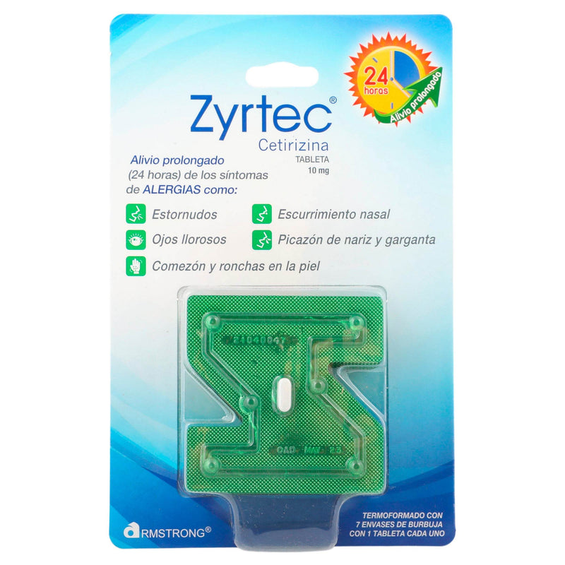 Zyrtec 10Mg Con 7 Tabletas (Cetirizina) - WeCare Pharma