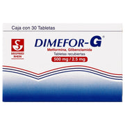 Dimefor-G 500Mg/2.5Mg Con 30 Tabletas (Metformina/Glibenclamida) - WeCare Pharma