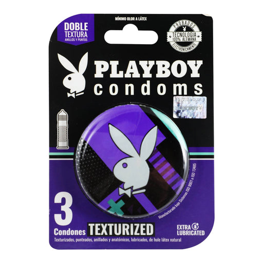Condón Playboy Texturizado Con 3 - WeCare Pharma
