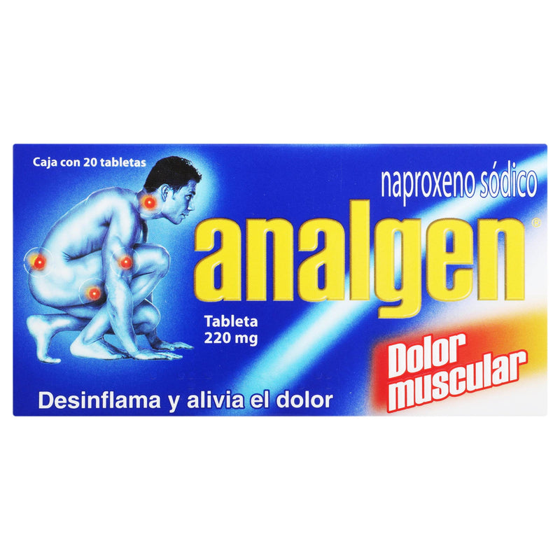 Analgen 220Mg Con 20 Tabletas (Naproxeno Sodico) - WeCare Pharma