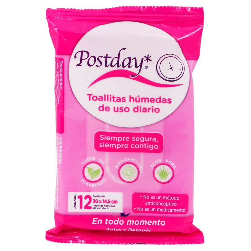 Toallitas Húmedas Postday Con 12 - WeCare Pharma