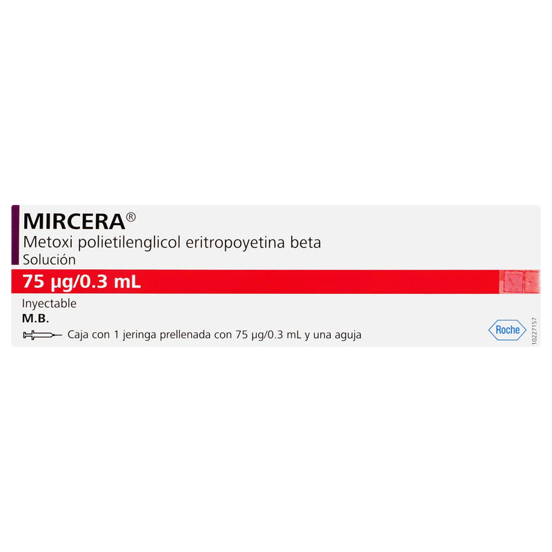 Mircera Jeringa 75Mcg/0.3Ml Con 1 (Metoxipolietilenglicol Epoetina Beta) - WeCare Pharma