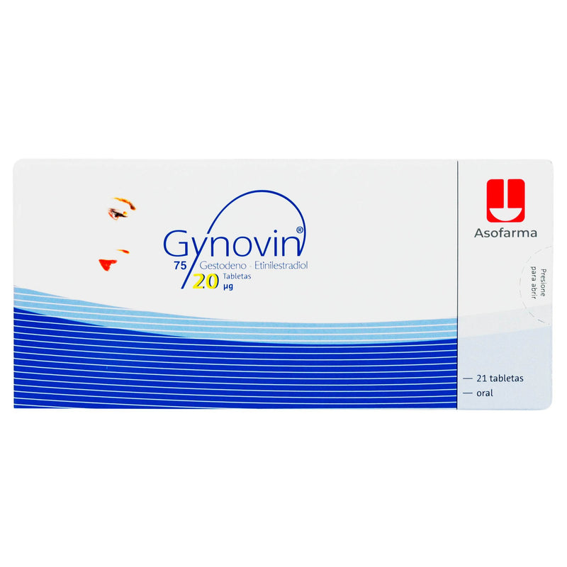 Gynovin (Gestodeno/Etinilestradiol) Tabletas 75Mcg/20Mcg Con 21 - WeCare Pharma
