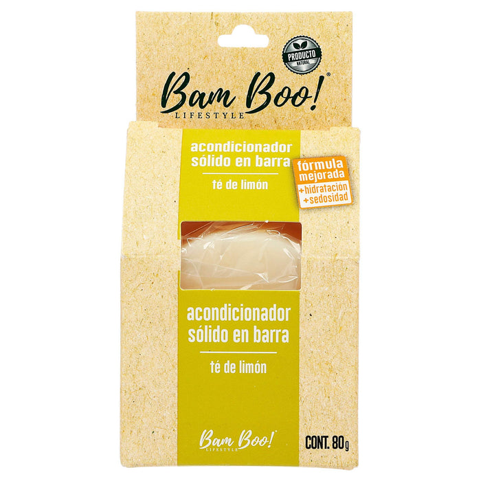 Bam Boo Acondicionador Solido Te De Limon En Barra 80G - WeCare Pharma