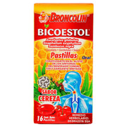 Broncolin Bicoestol Pastillas 2.5G Con 16 Cereza (Eucaliptus Globulus/Gnaphalium/Sambucus Nigra) - WeCare Pharma
