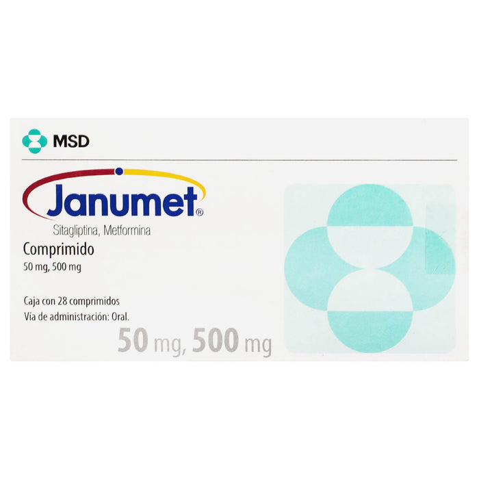 Janumet 50Mg/500Mg Con 28 Tabletas (Sitagliptina/Metformina) - WeCare Pharma