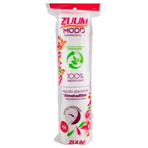 Pads Facial Algodón Zuum Con 100 - WeCare Pharma