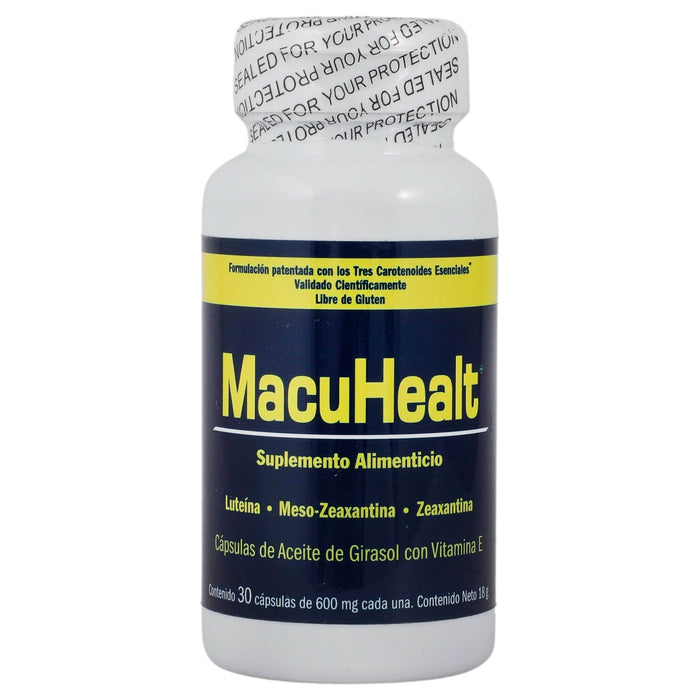 Macuhealt 600Mg Con 30 Capsulas (Luteina/Meso-Zeaxantina/Zeaxantina) - WeCare Pharma