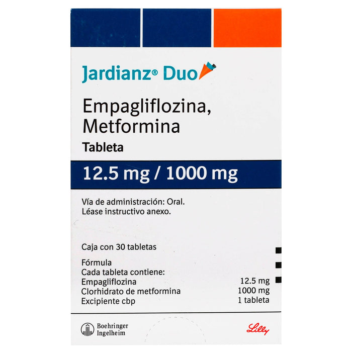Jardianz Duo 12.5Mg/1000Mg Con 30 Tabletas (Empagliflozina/Metformina) - WeCare Pharma