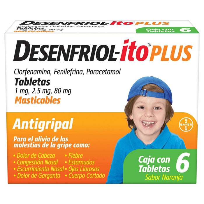 Desenfriol-Itto Plus Nja (Clorfenamina/Fenilefrina/Paracetamol) Tabletas Mast Con 6 - WeCare Pharma