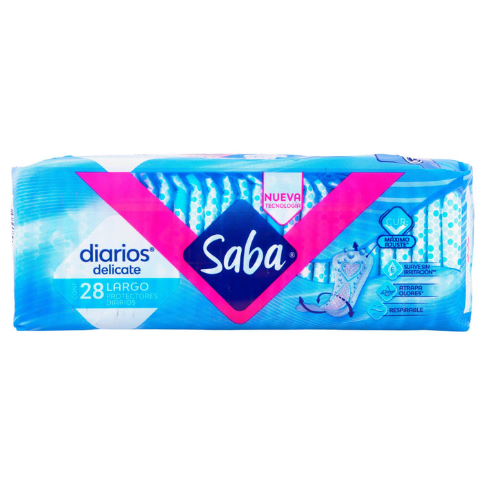 Protectores Diarios Saba Delicate Largo Con 28 - WeCare Pharma