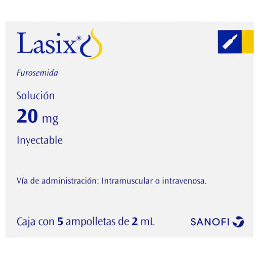 Lasix 20Mg Con 5 Ampulas (Furosemida) - WeCare Pharma