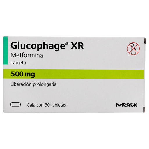 Glucophage Xr 500Mg Con 30 Tabletas (Metformina) - WeCare Pharma