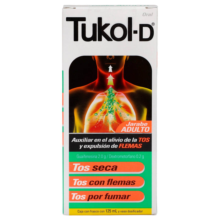 Tukol-D Jarabe 2G/0.2G 125 Ml (Guaifenesina/Dextrometorfano) - WeCare Pharma