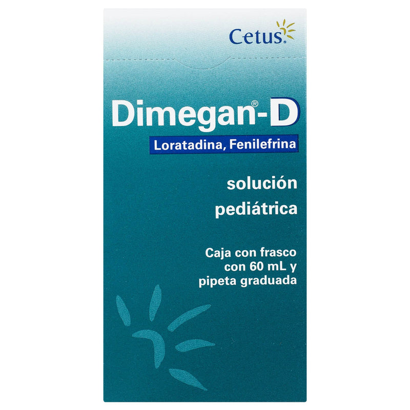 Dimegan-D Solución 0.05G/0.2G/100Ml 60Ml (Loratadina/Fenilefrina) - WeCare Pharma