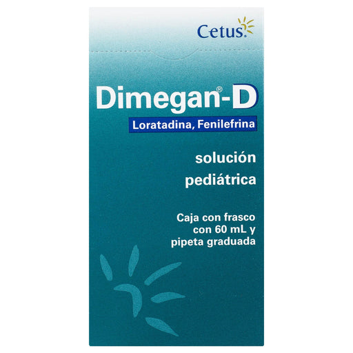 Dimegan-D Solución 0.05G/0.2G/100Ml 60Ml (Loratadina/Fenilefrina) - WeCare Pharma