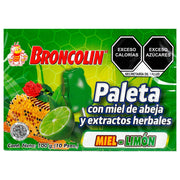 Broncolin Paleta 10G Con 10 Miel-Limon (Miel/Extractos Herbales) - WeCare Pharma