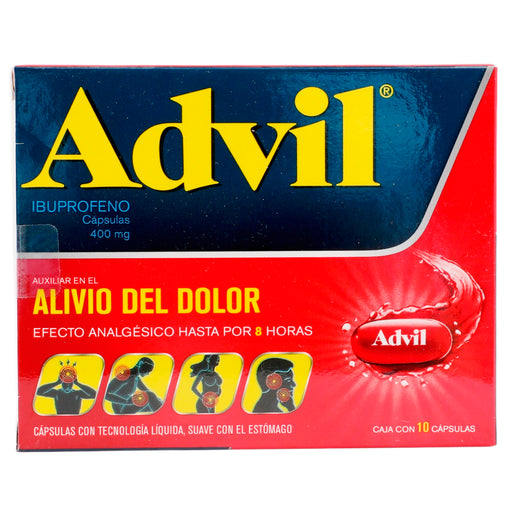 Advil Max 400Mg Con 10 Capsulas (Ibuprofeno) 1 - 7501108767527