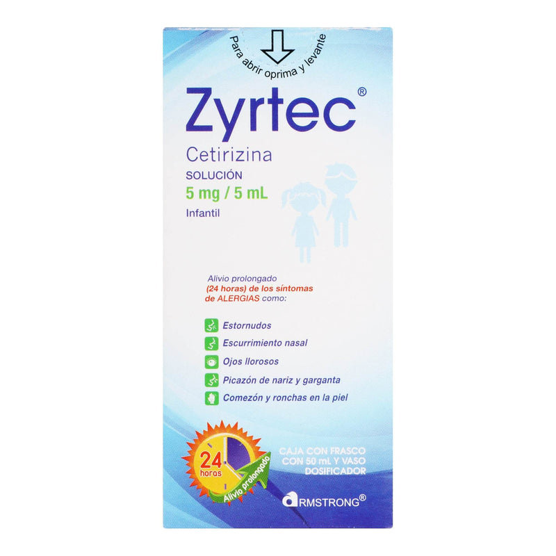 Zyrtec Solución 5Mg/5Ml 50Ml (Cetirizina) - WeCare Pharma
