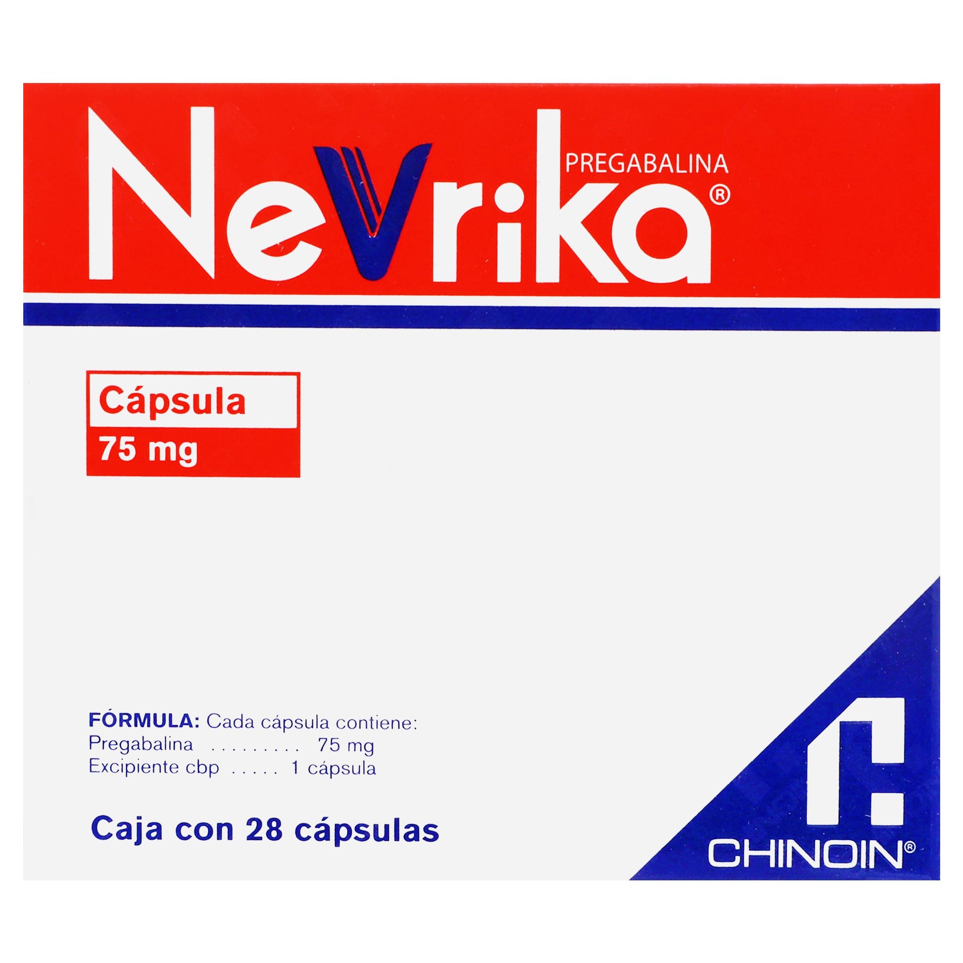 Nevrika 75Mg Con 28 Capsulas (Pregabalina) 1 - 7501088513589