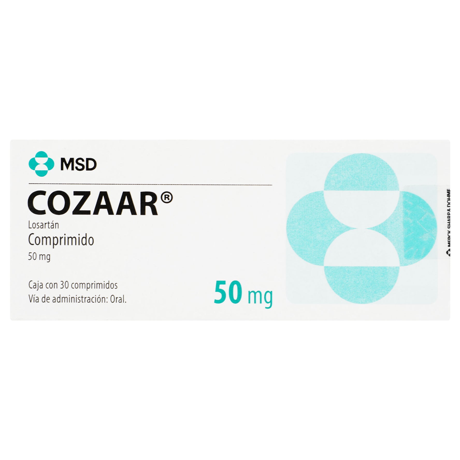 Cozaar 50Mg Con 30 Comprimidos (Losartan) 1 - 7501326001106